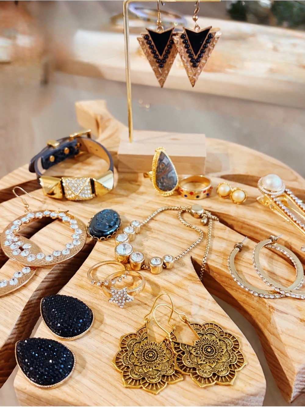 Boho Gold Elegance Jewelry Lot- Black and Gold
